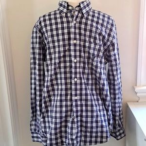 Nautica 'A Bit Trimmer' Blue, Red and White Plaid Button-down Shirt size…